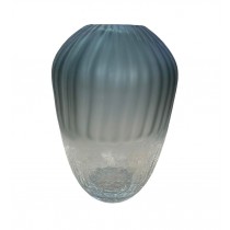 vase en verre GRIS MATE 18x43cm