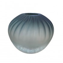 vase en verre gris mate 19x36 pm