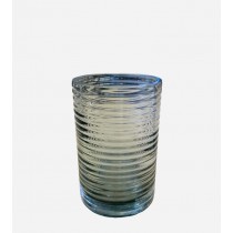 Vase en verre gris transparent