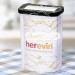 Herevin Boîte de rangement en marbre noir 2.5L
