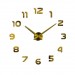 Horloge Adhésif Décoratif Pour Mur Silver