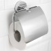 Porte-Rouleau de Papier Toilette Chrome avec  Couvercle 