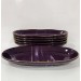 Assiettes Ovale 6 Pieces Violet 