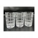 Set de 6 Verres de Thé Transparents Rayures Blanches