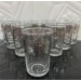 set de 12 verres à thé  transparent motif argente 