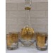 set de 6 verres avec bouteille sultana transparent  doré