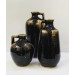 Vase en céramique 3 Pieces Noir