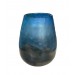 Vase en verre bleu 21x16x23CM pm