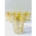 Set de 6 Verres à thé Motif feuille Dorée 